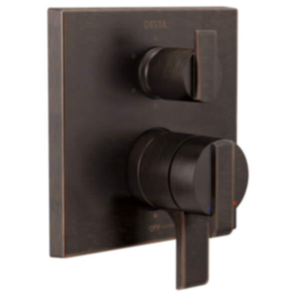 ARA Angular Modern Monitor 17 Series Valve Trim With 6-Setting Integrated Diverter - T27967