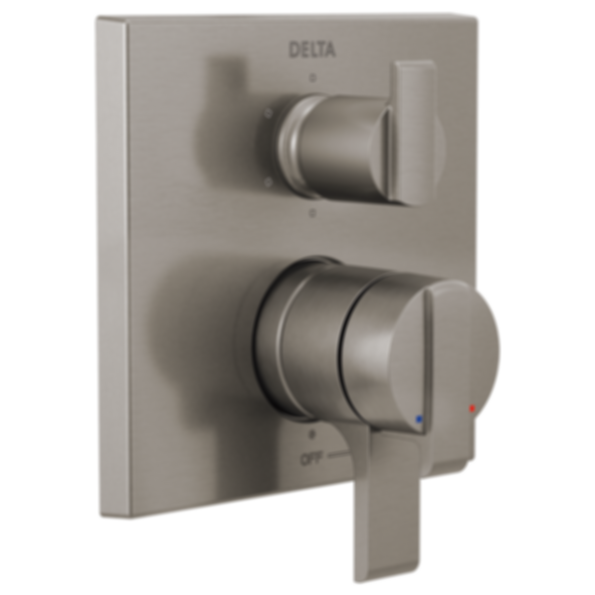 ARA Angular Modern Monitor 17 Series Valve Trim With 6-Setting Integrated Diverter - T27967