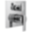 ARA Angular Modern Monitor 14 Series Valve Trim With 6-Setting Integrated Diverter - T24967