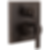 ARA Angular Modern Monitor 14 Series Valve Trim With 3-Setting Integrated Diverter - T24867