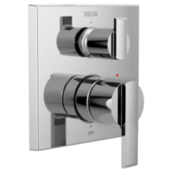 ARA Angular Modern Monitor 14 Series Valve Trim With 3-Setting Integrated Diverter - T24867