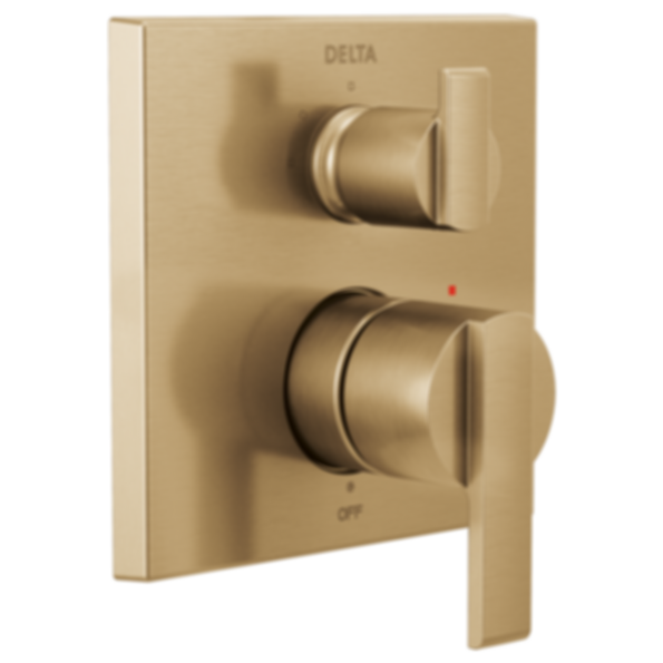 ARA Angular Modern Monitor 14 Series Valve Trim With 3-Setting Integrated Diverter - T24867