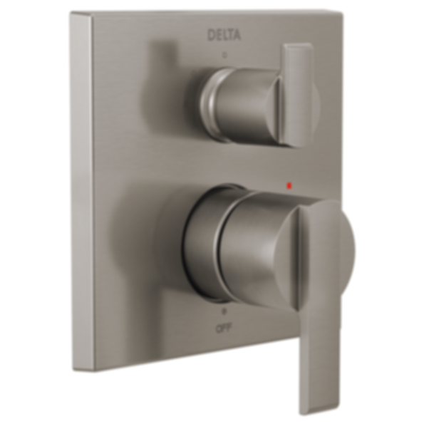 ARA Angular Modern Monitor 14 Series Valve Trim With 3-Setting Integrated Diverter - T24867
