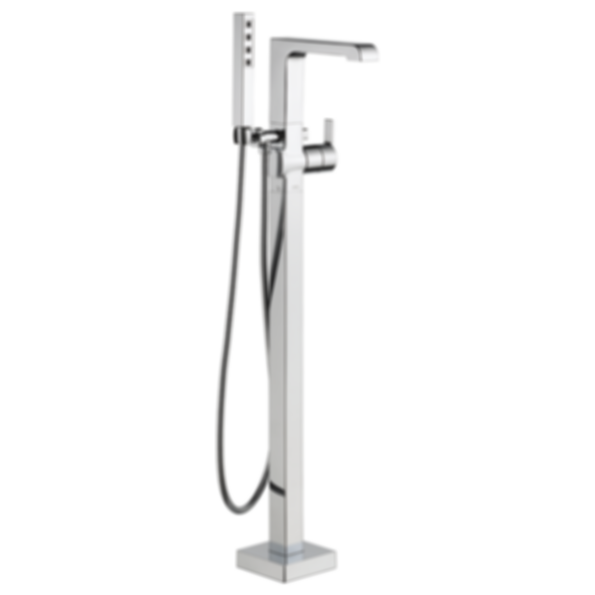 ARA Single Handle Floor Mount Tub Filler Trim With Hand Shower - T4767-FL