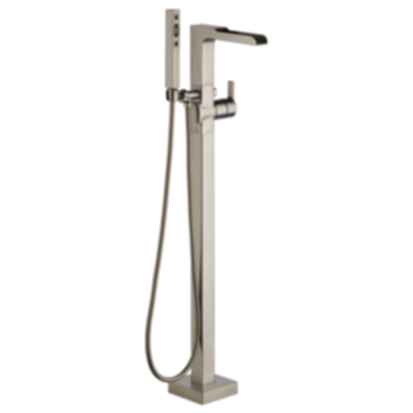 ARA Single Handle Floor Mount Channel Spout Tub Filler Trim With Hand Shower - T4768-FL