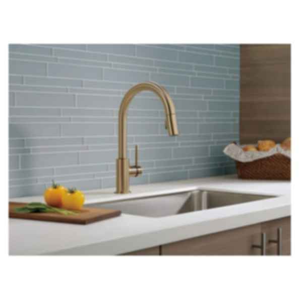 TRINSIC Single Handle Pull-Down Kitchen Faucet - 9159-DST
