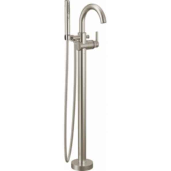 TRINSIC®  Single Handle Floor Mount Tub Filler Trim with Hand Shower - T4759-FL