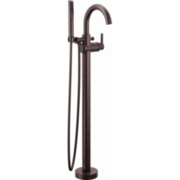 TRINSIC®  Single Handle Floor Mount Tub Filler Trim with Hand Shower - T4759-FL