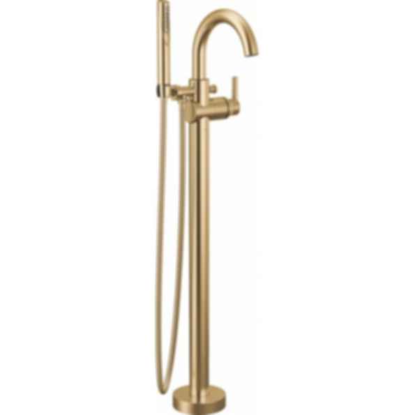 TRINSIC®  Single Handle Floor Mount Tub Filler Trim with Hand Shower - T4759-FL