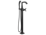 STRYKE Single Handle Floor Mount Tub Filler Trim  - T47776-PR-FL