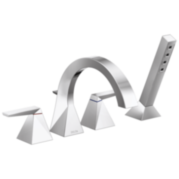TRILLIAN Two-Handle Roman Tub Trim With Hand Shower - T4746