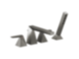 TRILLIAN Two-Handle Roman Tub Trim With Hand Shower - T4743
