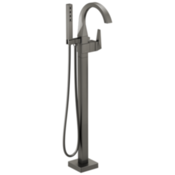 TRILLIAN Single Handle Floor Mount Tub Filler Trim With Hand Shower - T4746-FL