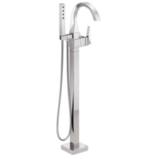 TRILLIAN Single Handle Floor Mount Tub Filler Trim With Hand Shower - T4746-FL