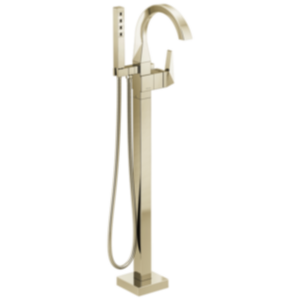 TRILLIAN Single Handle Floor Mount Tub Filler Trim With Hand Shower - T4746-FL
