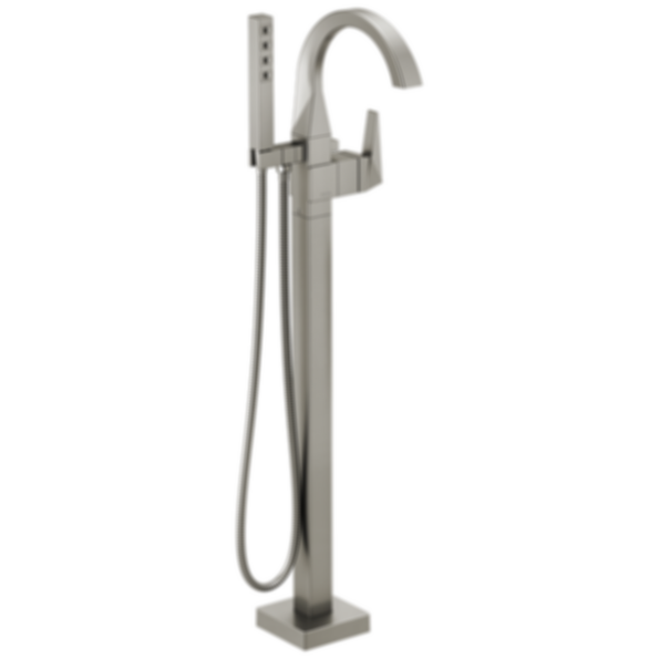 TRILLIAN Single Handle Floor Mount Tub Filler Trim With Hand Shower - T4746-FL