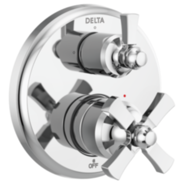 DORVAL Traditional 2-Handle Monitor 14 Series Valve Trim With 3 Setting Diverter - T24856-LHP