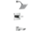 Pivotal Monitor 14 Series H2Okinetic Tub And Shower Trim - T14499
