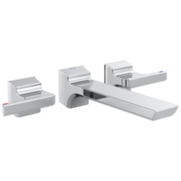Pivotal Two-Handle Wall Mount Bathroom Faucet Trim - T3599LF-WL