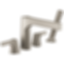 Zura Roman Tub with Hand Shower Trim - T4774