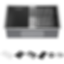 Rivet 30" Workstation Kitchen Sink Undermount 16 Gauge Stainless Steel Single Bowl With WorkFlow Ledge And Accessories - 95B931-30S-SS