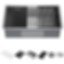 RIVET 32" Workstation Kitchen Sink Undermount 16 Gauge Stainless Steel Single Bowl With WorkFlow Ledge And Accessories - 95B931-32S