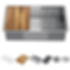 Lorelai 32" Workstation Kitchen Sink Undermount Stainless Steel Single Bowl With WorkFlow Ledge And Accessories - 95B932-32S-SS
