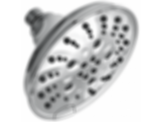 Universal Showering H2Okinetic 5-Setting Traditional Raincan Shower Head - 52669