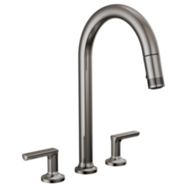 Kintsu Kitchen Widespread Pull-Down Faucet with Arc Spout - Less Handles