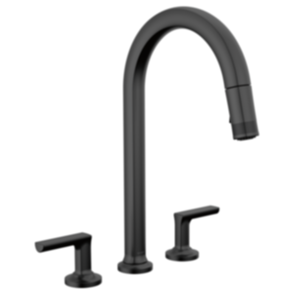 Kintsu Kitchen Widespread Pull-Down Faucet with Arc Spout - Less Handles