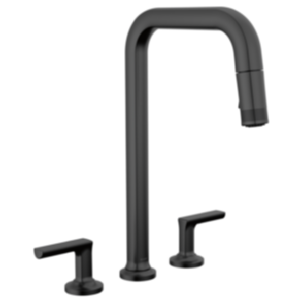 Kintsu Kitchen Widespread Pull-Down Faucet with Square Spout - Less Handles