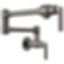 Kintsu Kitchen Wall Mount Pot Filler with Lever Handle