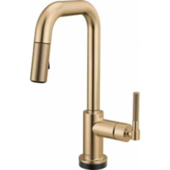 LITZE® Smarttouch Pull-Down Prep Faucet with Square Spout - Knurled Handle - 64953LF