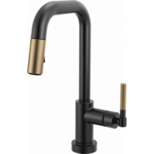 LITZE® Smarttouch Pull-Down Prep Faucet with Square Spout - Knurled Handle - 64953LF