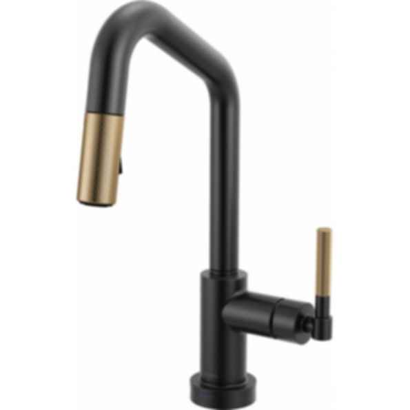 LITZE® Smarttouch Pull-Down Prep Faucet with Angle Spout - Knurled Handle - 64963LF