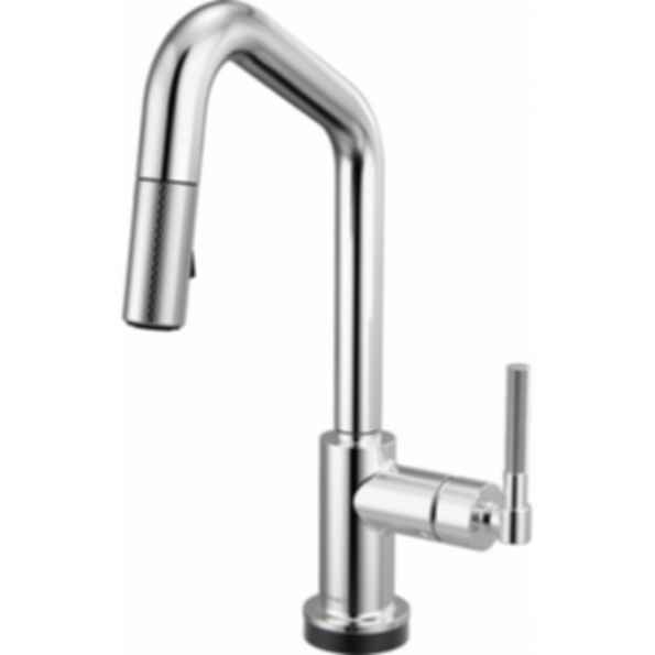 LITZE® Smarttouch Pull-Down Prep Faucet with Angle Spout - Knurled Handle - 64963LF