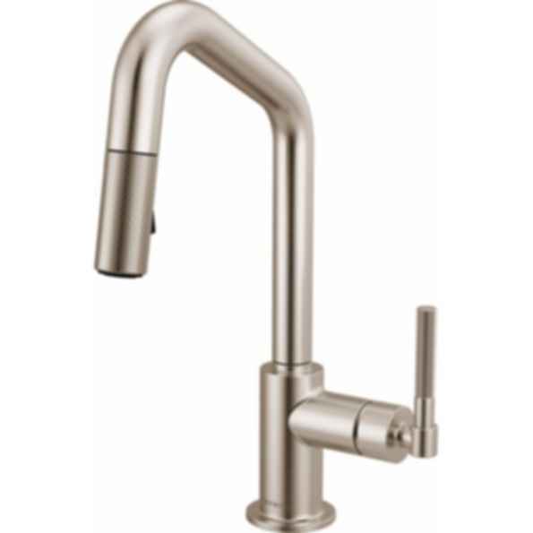 LITZE® Pull-Down Prep Faucet with Angle Spout - Knurled Handle - 63963LF