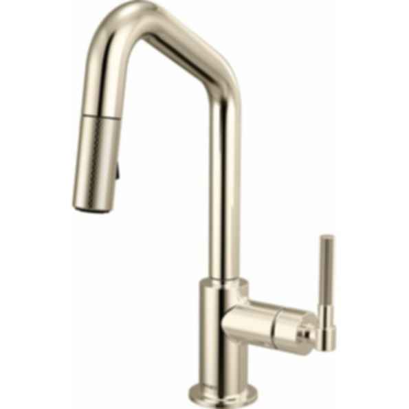 LITZE® Pull-Down Prep Faucet with Angle Spout - Knurled Handle - 63963LF