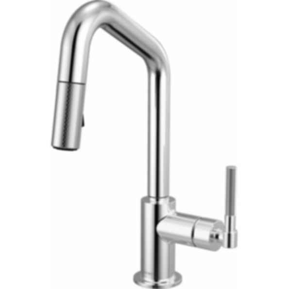 LITZE® Pull-Down Prep Faucet with Angle Spout - Knurled Handle - 63963LF