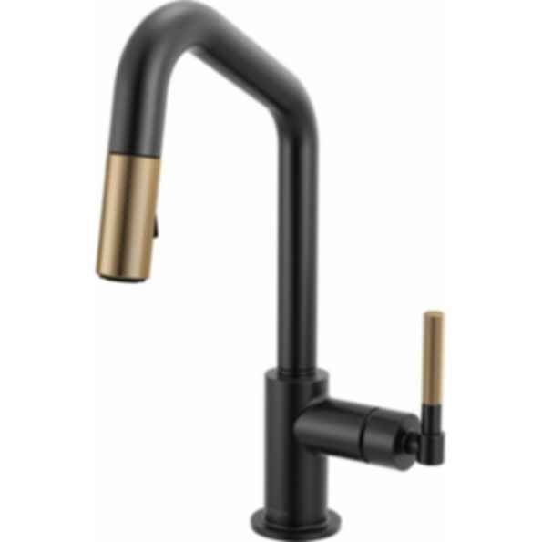LITZE® Pull-Down Prep Faucet with Angle Spout - Knurled Handle - 63963LF