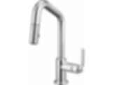 LITZE® Pull-Down Prep Faucet with Angle Spout - Industrial Handle - 63964LF