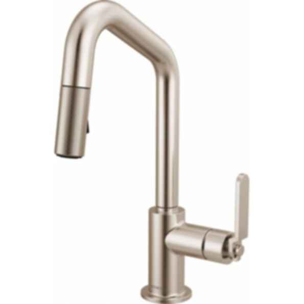 LITZE® Pull-Down Prep Faucet with Angle Spout - Industrial Handle - 63964LF