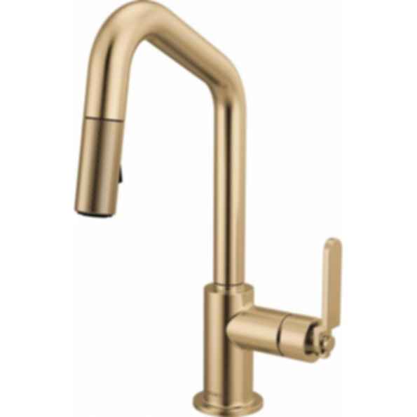LITZE® Pull-Down Prep Faucet with Angle Spout - Industrial Handle - 63964LF