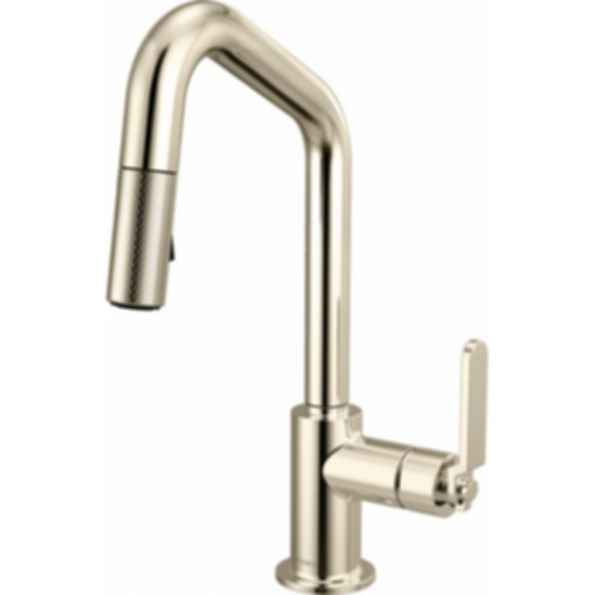 LITZE® Pull-Down Prep Faucet with Angle Spout - Industrial Handle - 63964LF