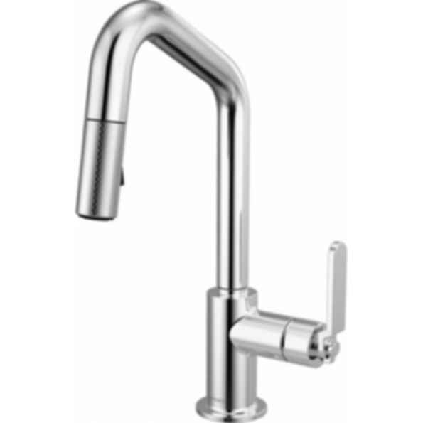 LITZE® Pull-Down Prep Faucet with Angle Spout - Industrial Handle - 63964LF