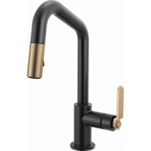 LITZE® Pull-Down Prep Faucet with Angle Spout - Industrial Handle - 63964LF