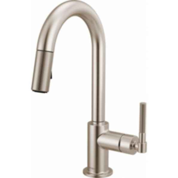 LITZE® Pull-Down Prep Faucet with Arc Spout - Knurled Handle - 63943LF