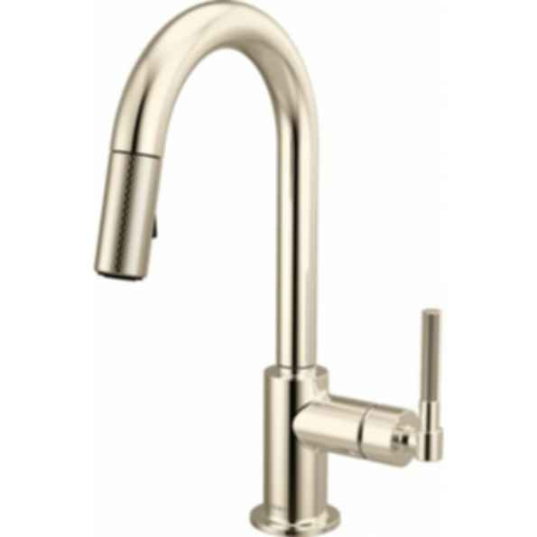 LITZE® Pull-Down Prep Faucet with Arc Spout - Knurled Handle - 63943LF