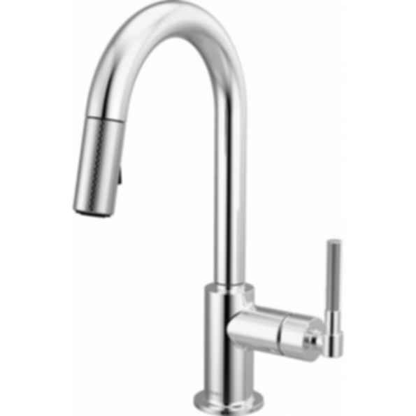 LITZE® Pull-Down Prep Faucet with Arc Spout - Knurled Handle - 63943LF