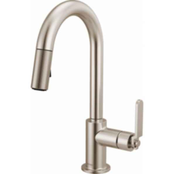 LITZE® Pull-Down Prep Faucet with Arc Spout - Industrial Handle - 63944LF